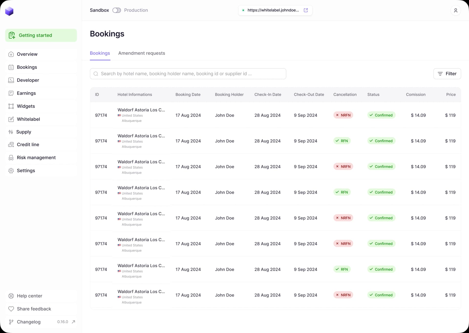 Booking tools for OTAs & agencies
